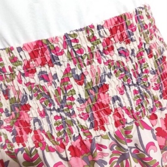 Boho Gypsy Floral Print High Low Maxi Skirt (Red) - Picture 6 of 7